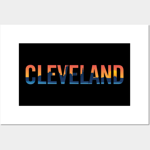 Cleveland Ohio Pride Illustration Wall Art by hobrath